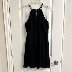 Express Black Sleeveless A-Line Mini Dress